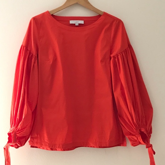 LOFT Balloon Sleeve Top - Picture 3 of 5